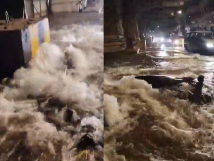 Leakage of water main at Lucky Junction in Bandra; Water supply cut off in the area | वांद्रेतील लकी जंक्शन इथं पाण्याच्या मुख्य जलवाहिनीला गळती; परिसरातील पाणीपुरवठा खंडीत Leakage of water main at Lucky Junction in Bandra; Water supply cut off in the area | वांद्रेतील लकी जंक्शन इथं पाण्याच्या मुख्य जलवाहिनीला गळती; परिसरातील पाणीपुरवठा खंडीत