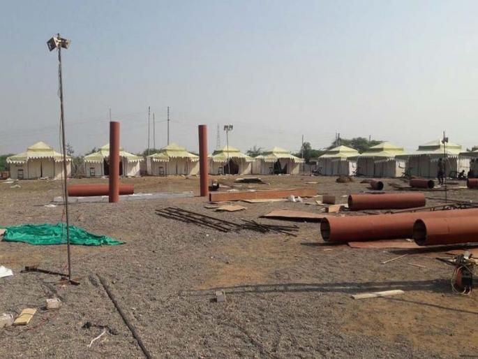 'Chetak Tent Whale' is being played on the Tapi Kshatra! | तापी काठावर साकारतेय ‘चेतक टेन्ट व्हीलेज’! 'Chetak Tent Whale' is being played on the Tapi Kshatra! | तापी काठावर साकारतेय ‘चेतक टेन्ट व्हीलेज’!