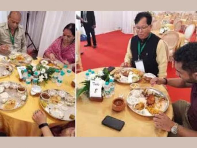 Discussion about meals not served on silver platters is intense; allegations and counter-allegations abound | चांदीच्या ताटात न दिलेल्या जेवणाची चर्चा जोरदार; आरोप-प्रत्यारोपांचा धुरळा Discussion about meals not served on silver platters is intense; allegations and counter-allegations abound | चांदीच्या ताटात न दिलेल्या जेवणाची चर्चा जोरदार; आरोप-प्रत्यारोपांचा धुरळा