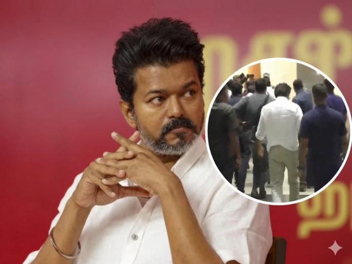 Vijay leaves the city after stampede at TVK rally spotted at airport after the accident | 'मी थरथर कापतोय कारण...'; चेंगराचेंगरीत ३६ जणांच्या मृत्यूनंतर अभिनेता विजयने सोडलं शहर