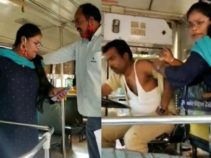 Vijayawada woman who beats driver gets arrested by police as she was driving from wrong side | बस चालकाला मारहाण करणाऱ्या त्या महिलेला अटक, व्हिडिओ व्हायरल झाल्यानंतर पोलिसांची कारवाई Vijayawada woman who beats driver gets arrested by police as she was driving from wrong side | बस चालकाला मारहाण करणाऱ्या त्या महिलेला अटक, व्हिडिओ व्हायरल झाल्यानंतर पोलिसांची कारवाई