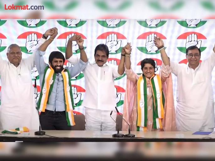 Vinesh Phogat joins Congress says feeling proud standing with every women | Vinesh Phogat : "आम्हाला रस्त्यावरुन फरफटत नेलं, तेव्हा..."; विनेश फोगाटने सांगितलं काँग्रेसमध्ये जाण्याचं कारण