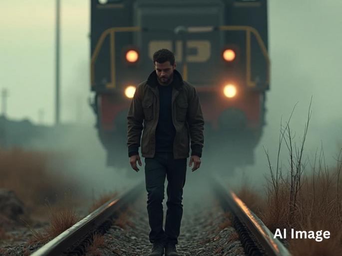 Man Walking On Near Railroad Tracks to Reel, Shocking Video Goes Viral | Viral Video: रीलसाठी कायपण! थेट धावत्या रेल्वेसमोर...; तरुणाच्या व्हिडीओचा शेवट भयंकर