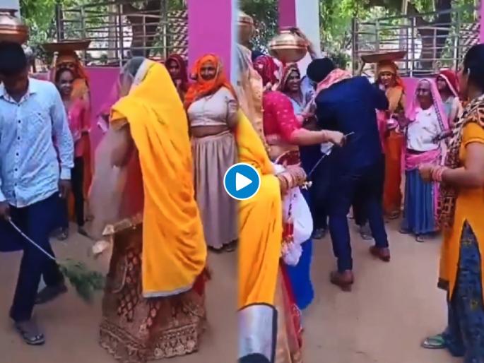 Viral Video Suddenly brother started beating sister during wedding ceremony husband came and beaten him | Video : अचानक नवरीलाच मारू लागला भाऊ; मग, नवरदेवानं केली मंडपातच धू धू धुलाई