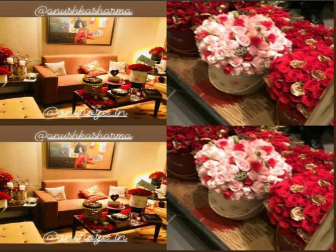 virat kohli decorated room with vibrant flowers for anushka sharma birthday video viral | VIDEO: अनुष्काच्या वाढदिवसासाठी विराटने अशी केली होती फुलांची सजावट