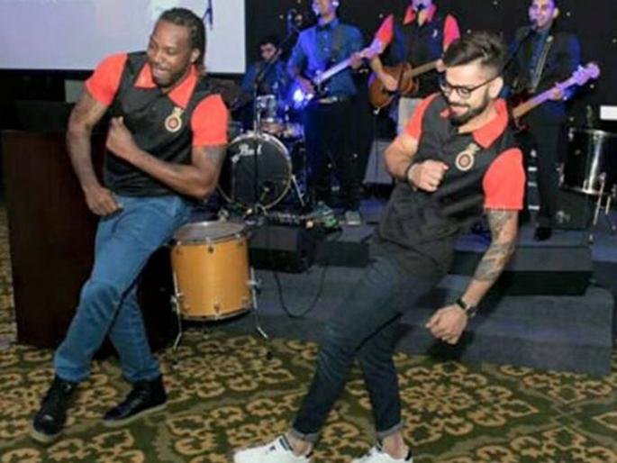International Dance Day 2020 : Watch Virat Kohli, Yuvraj Singh, S Sreesanth, Chris Gayle Dancing Videos svg | International Dance Day 2020: विराट कोहली, युवराज सिंग, ख्रिस गेल यांचा 'झिंगाट' डान्स; पाहा Video  