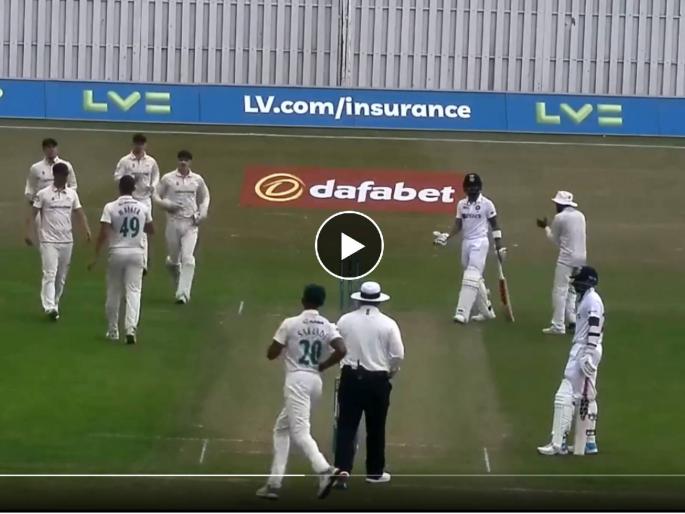 LEIvIND : 21-year-old Roman Walker 8.1-4-13-5; hasn't played a single first-class match has got the wicket of Virat Kohli and Rohit Sharma in the warm up match, Video   | Virat Kohli, LEIvIND : 'कच्चा लिंबू' गोलंजासमोर विराट कोहली, रोहित शर्मा फेल; अम्पायरने बाद देताच Kohli विचारत बसला जाब, Video 