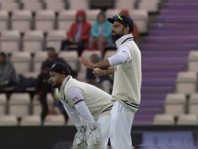 WTC final 2021 Ind vs NZ Test : Some Punjabi Dance steps by Virat Kohli, Watch Video | WTC Final 2021 IND vs NZ : न्यूझीलंडची विकेट काही पडेना अन् विराट कोहलीचा डान्स काही थांबेना, पाहा भन्नाट Video