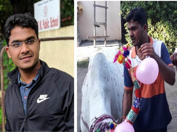 Farmer's son victorious journery; jumps from the buffalo herds to the PSI post | म्हशीचा गोठा ते पीएसआय; शेतकरी पुत्राचा थक्क करणारा ‘विशाल’ प्रवास