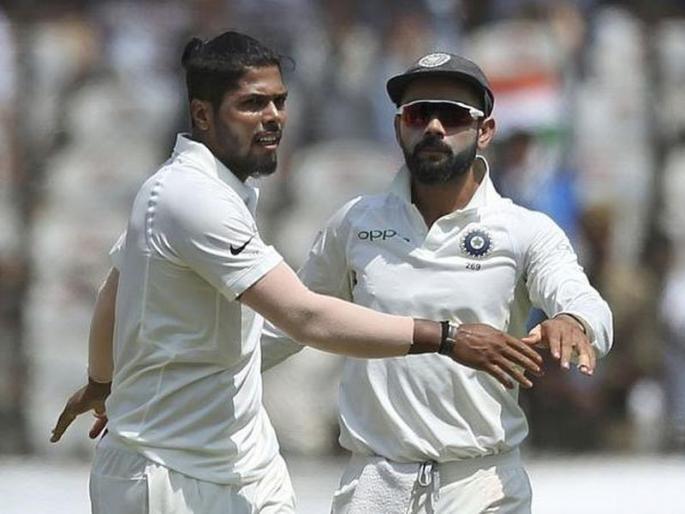 IND vs WI: virat Kohli happy on Umesh Yadav, Watch this video | IND vs WI : उमेश यादववर झाला कोहली फिदा; पाहा हा व्हीडीओ