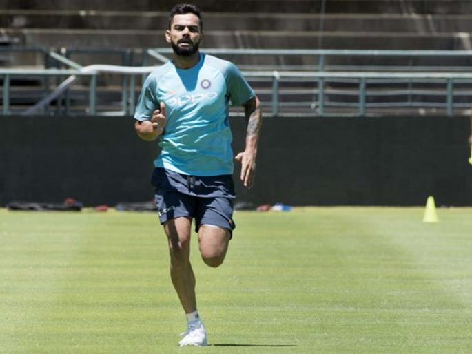 Practice in the nets started by Virat Kohli | विराट कोहलीने सुरु केला नेट्समध्ये सराव