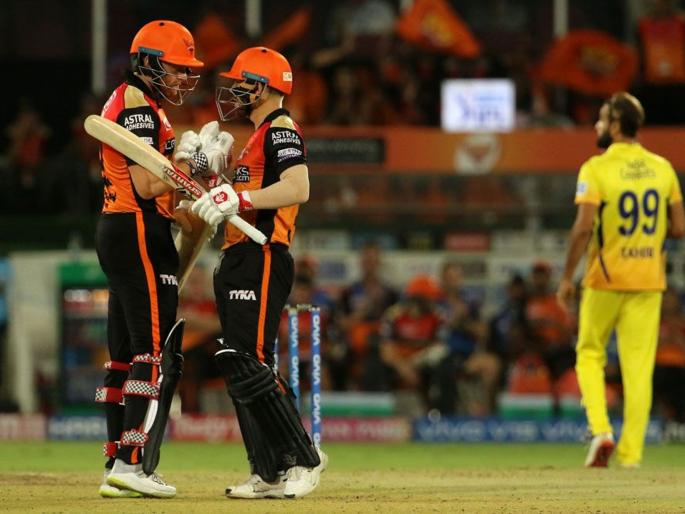 IPL 2019: Chennai Express stopped by Sunrisers Hyderabad | IPL 2019 : चेन्नई एक्सप्रेस हैदराबादने रोखली