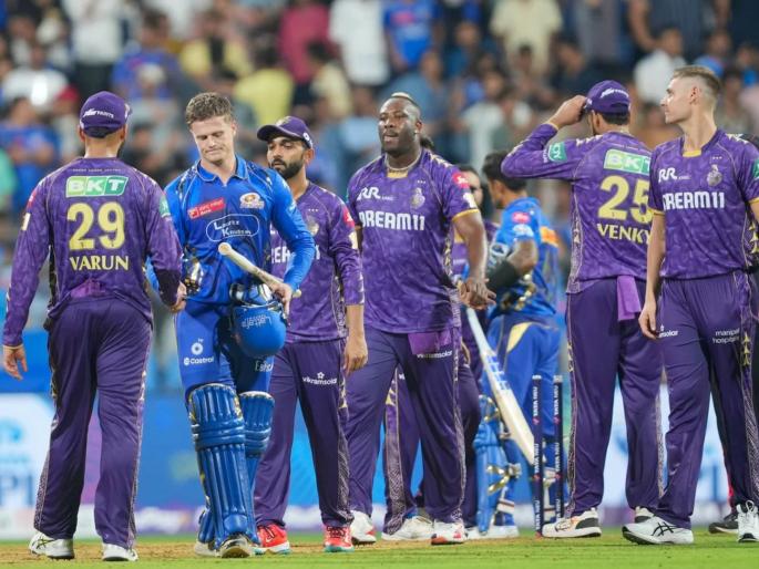IPL 2025 Points Table Updated After MI vs KKR 12th Match Mumbai Indians Jumped To Sixth Place In The Table While Kolkata Knight Riders Has Slipped To bottom RCB DC LSG And GT Top 4 | IPL 2025 Points Table After MI vs KKR Match: मुंबई इंडियन्सची मोठी झेप; चेन्नई सुपर किंग्जला धक्का