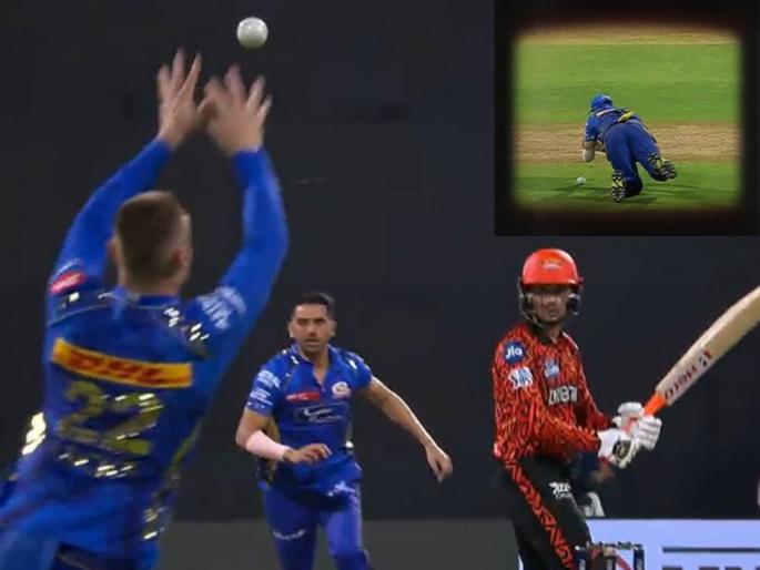 IPL 2025 MI vs SRH Deepak Chahar Fitst Over Drama Will Jacks drops Abhishek Sharma Catch First Ball Than Karn Sharma Miss Travis Head Wicket Chance | IPL 2025 MI vs SRH : काय करायचं त्या बॉलरनं? दीपक चाहरनं जोर लावला! पण...