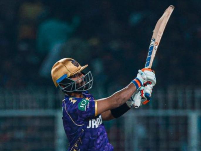IPL 2025 KKR vs RCB Ajinkya Rahane Smashes A Massive SIX To Bring Up The First Half Century Of IPL 2025 | KKR vs RCB : अजिंक्य रहाणे...नाम तो सुना होगा! सिक्सर मारत ठोकली यंदाच्या हंगामातील पहिली फिफ्टी