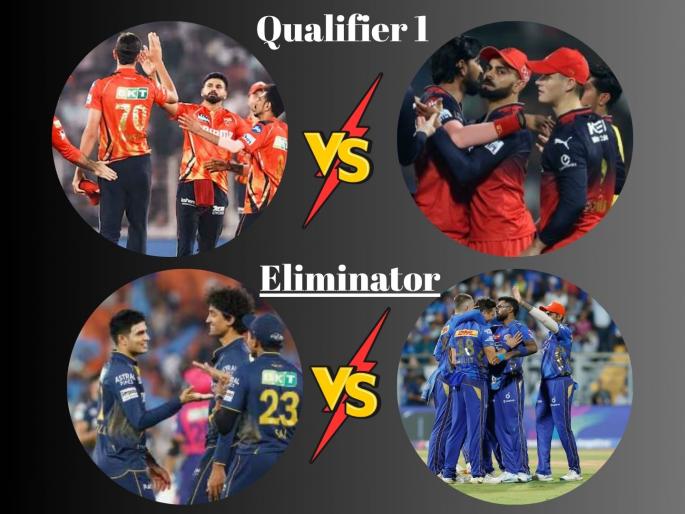 IPL 2025 Playoffs Schedule Punjab Kings vs Royal Challengers Bengaluru Qualifier 1 And Gujarat Titans vs Mumbai Indians Eliminator Know Full Schedule List Of Matches Dates And Venues | IPL 2025 Playoffs Schedule : हार्दिकला 'एक्स' भेटणार! पंजाब-बंगळुरु थेट फायनल गाठण्यासाठी भिडणार