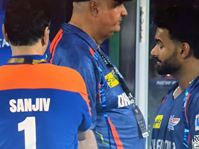IPL 2025 DC vs LSG Sanjiv Goenka And Rishabh Pant Having A Chat After Lucknow Super Giants Defeat Against Delhi Capitals Pics Goes Viral | पहिल्या पराभवानंतर पंतवर आली KL राहुल सारखी वेळ? संजीव गोएंकासोबतचा फोटो व्हायरल