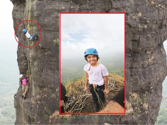 7-year-old 'trekker' Arnavi Chavhan! A child sets a world record by climbing 'Wazir' peak of Sahyadri; Now she is determined to climb 'Mount Everest' | ७ वर्षांची 'ट्रेकर'! सह्याद्रीचे 'वजीर' शिखर सर करून चिमुकलीचा विक्रम; आता 'एव्हरेस्ट'चा निर्धार