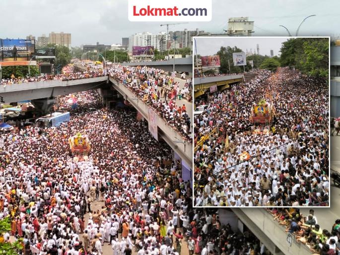 Ashadhi Wari Bidding farewell to Pune residents, both palanquin ceremonies head towards Pandharpur via separate routes. | पुणेकरांचा निरोप घेत दोन्ही पालखी सोहळा वेगवेगळ्या वाटेने पंढरपूरच्या दिशेने मार्गस्थ