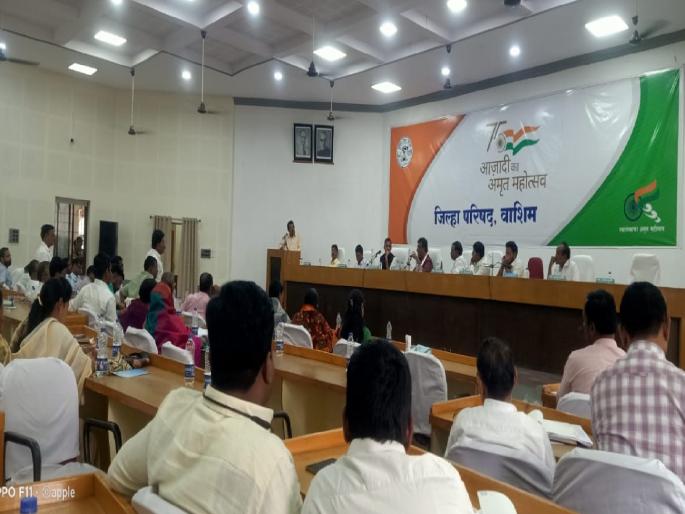 Members are aggressive in the general meeting of Zilla Parishad | ‘रोहयो, ग्रामीण रस्ते, जलजीवन मिशन’वर घमासान; जिल्हा परिषदेच्या सर्वसाधारण सभेत सदस्य आक्रमक Members are aggressive in the general meeting of Zilla Parishad | ‘रोहयो, ग्रामीण रस्ते, जलजीवन मिशन’वर घमासान; जिल्हा परिषदेच्या सर्वसाधारण सभेत सदस्य आक्रमक
