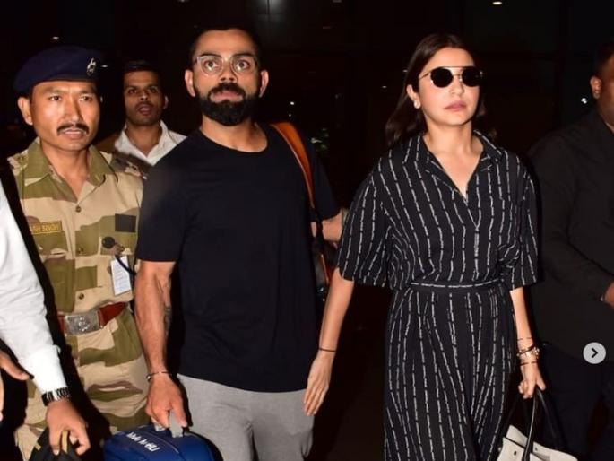 ICC World Cup 2019: Virat-Anushka returns to Mumbai after World Cup defeat, watch video ... | ICC World Cup 2019 : विश्वचषकातील पराभवानंतर विराट-अनुष्का परतले मुंबईत, पाहा व्हिडीओ...