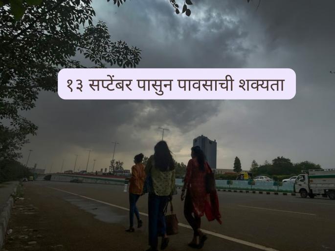 Rain again in Maharashtra from September 13 due to 'these' reasons, read in detail | Maharashtra Rain : 'या' कारणांमुळे 13 सप्टेंबरपासून महाराष्ट्रात पुन्हा पाऊस, वाचा सविस्तर  Rain again in Maharashtra from September 13 due to 'these' reasons, read in detail | Maharashtra Rain : 'या' कारणांमुळे 13 सप्टेंबरपासून महाराष्ट्रात पुन्हा पाऊस, वाचा सविस्तर