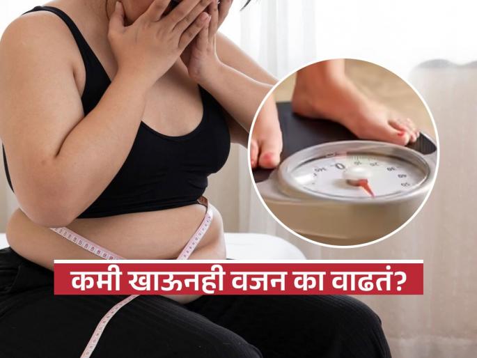 Are you gaining weight rapidly even when you eat less, know the reasons | कमी खाऊनही भरभर वाढू लागतं वजन? पाहा शरीरातील कोणत्या बिघाडाने वाढतं वजन Are you gaining weight rapidly even when you eat less, know the reasons | कमी खाऊनही भरभर वाढू लागतं वजन? पाहा शरीरातील कोणत्या बिघाडाने वाढतं वजन