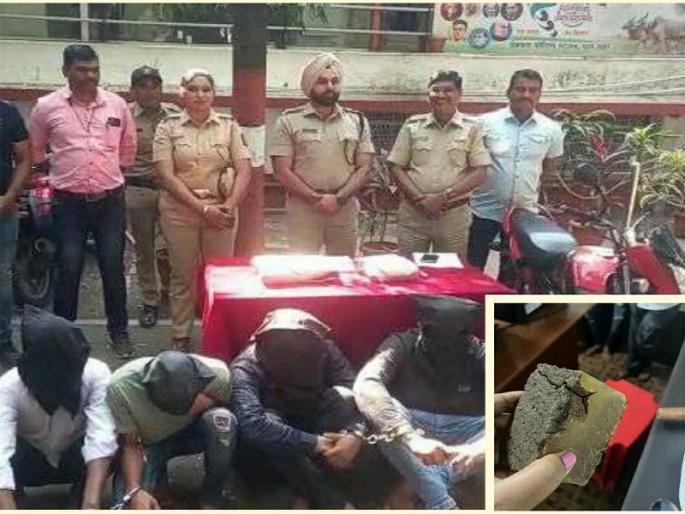 Five people who came to Pune to sell whale fish worth 5 crores were arrested | पुण्यात व्हेल माशाची ५ कोटींची उलटी विकण्यासाठी आलेल्या पाच जणांना अटक Five people who came to Pune to sell whale fish worth 5 crores were arrested | पुण्यात व्हेल माशाची ५ कोटींची उलटी विकण्यासाठी आलेल्या पाच जणांना अटक