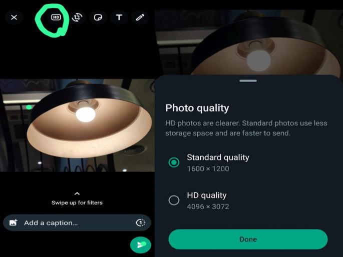 Whatsapp user updated! The problem of photo quality loss is solved; Send such photos in HD | व्हॉट्सअप युजरला धाकड अपडेट! फोटो क्वालिटी लॉसचा प्रश्नच मिटला; असे HD मध्ये फोटो पाठवा Whatsapp user updated! The problem of photo quality loss is solved; Send such photos in HD | व्हॉट्सअप युजरला धाकड अपडेट! फोटो क्वालिटी लॉसचा प्रश्नच मिटला; असे HD मध्ये फोटो पाठवा