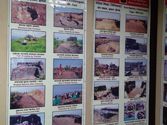photo exibition of differnt forts at bal gandharv kaladalan | शिवाजी महाराजांच्या किल्ल्यांची महती सांगणारे प्रदर्शन photo exibition of differnt forts at bal gandharv kaladalan | शिवाजी महाराजांच्या किल्ल्यांची महती सांगणारे प्रदर्शन