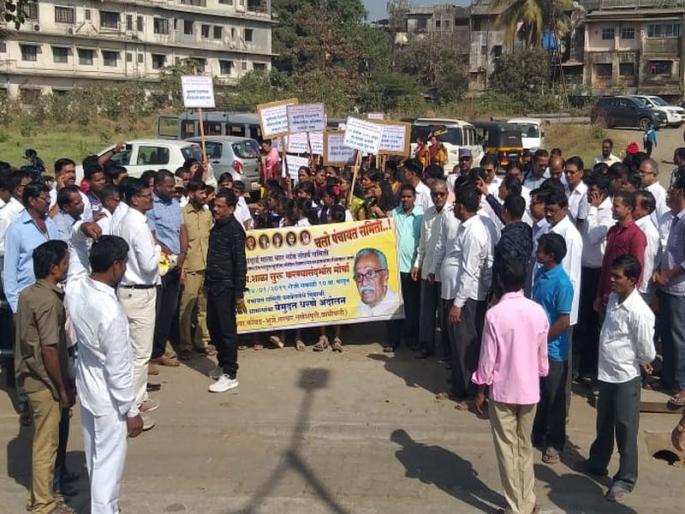 Resistance to migrant school in 10 villages for Navi Mumbai Airport | नवी मुंबई विमानतळासाठी 10 गावांतील शाळा स्थलांतरास विरोध Resistance to migrant school in 10 villages for Navi Mumbai Airport | नवी मुंबई विमानतळासाठी 10 गावांतील शाळा स्थलांतरास विरोध