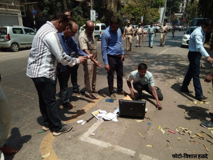 in Thane Police found unwanted bag | Video : ठाण्यात खळबळ ! बेवारस बॅग सापडल्याने पोलिसांची उडाली तारांबळ 