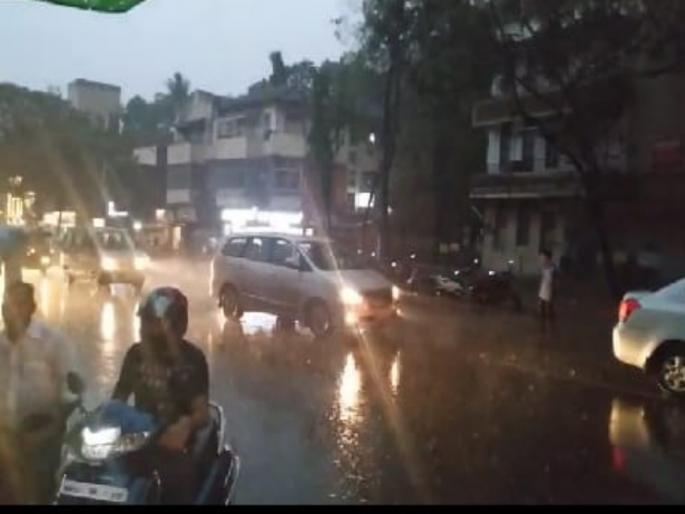 rain in pune | पुण्यात पावसाची जाेरदार बॅटींग rain in pune | पुण्यात पावसाची जाेरदार बॅटींग