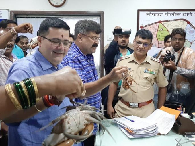 NCP's crab agitation against Sawant, anger from the statement of the dam breached | Video : सावंतांविरुद्ध राष्ट्रवादीचं खेकडा आंदोलन, धरण फुटीच्या वक्तव्यावरुन संताप