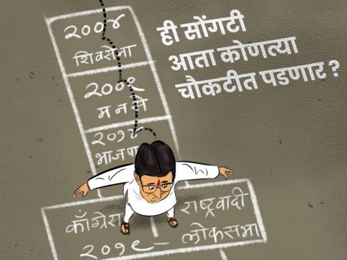 Vidhan sabha 2019 : Bjp post cartoon on Raj Thackeray; asking stand about Mns this time | ही सोंगटी कुणाची?... भाजपानं राज ठाकरेंना डिवचलं; विधानसभेचं बिगुल वाजताच 'कार्टुन' काढलं! Vidhan sabha 2019 : Bjp post cartoon on Raj Thackeray; asking stand about Mns this time | ही सोंगटी कुणाची?... भाजपानं राज ठाकरेंना डिवचलं; विधानसभेचं बिगुल वाजताच 'कार्टुन' काढलं!