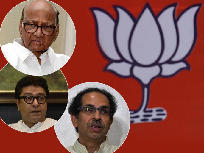 BJP stalled by ED action on Pawar; Shiv Sena, MNS and NCP unite against the government | पवारांवरील ईडी कारवाईमुळे भाजपाची कोंडी; सरकारविरोधात शिवसेना, मनसे आणि राष्ट्रवादी एकत्र BJP stalled by ED action on Pawar; Shiv Sena, MNS and NCP unite against the government | पवारांवरील ईडी कारवाईमुळे भाजपाची कोंडी; सरकारविरोधात शिवसेना, मनसे आणि राष्ट्रवादी एकत्र