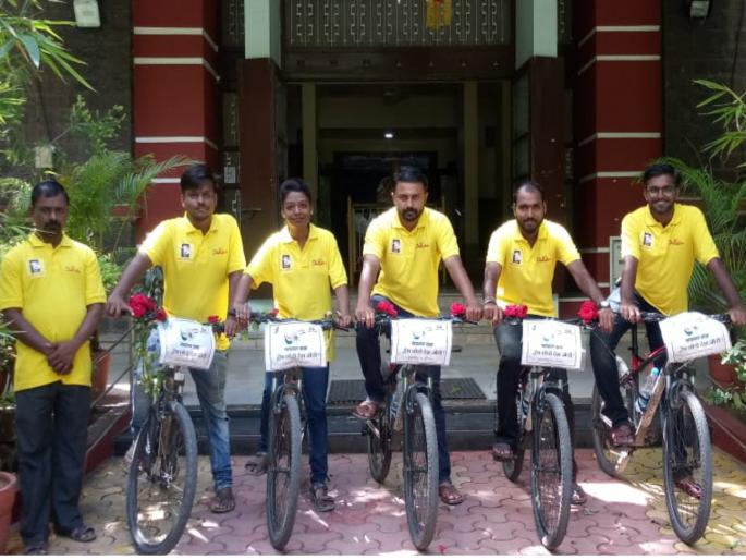 for spreading message of peace youth had a cycle rally from nagpur to pune | ''द्वेष छोडो देश जोडो'' म्हणत तरुणांची नागपूर ते पुणे सायकल यात्रा for spreading message of peace youth had a cycle rally from nagpur to pune | ''द्वेष छोडो देश जोडो'' म्हणत तरुणांची नागपूर ते पुणे सायकल यात्रा