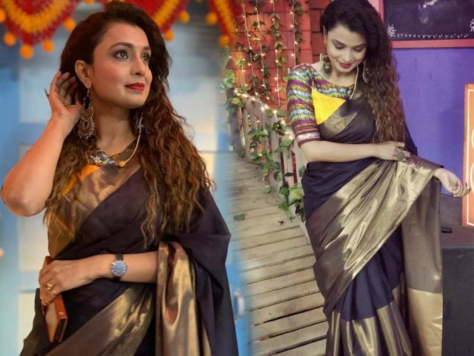 Mayuri deshmukh share her saree photo's on instagram | काळ्या रंगाच्या साडीतले या मराठी अभिनेत्रीचे फोटो एकदा पाहाच!
