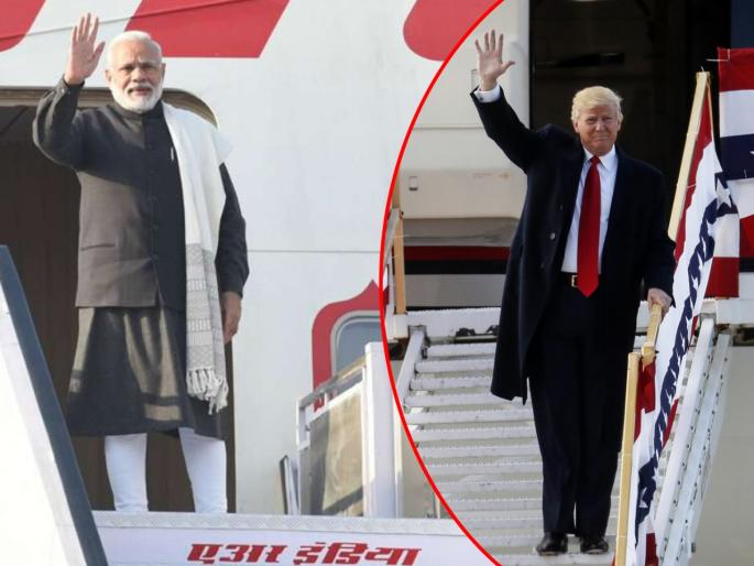Donald Trump's India Visit know the differences between donald trumps air force one and narendra modis air india one | Donald Trump's India Visit : डोनाल्ड ट्रम्प आणि पंतप्रधान मोदींच्या विमानात 'हा' आहे फरक Donald Trump's India Visit know the differences between donald trumps air force one and narendra modis air india one | Donald Trump's India Visit : डोनाल्ड ट्रम्प आणि पंतप्रधान मोदींच्या विमानात 'हा' आहे फरक