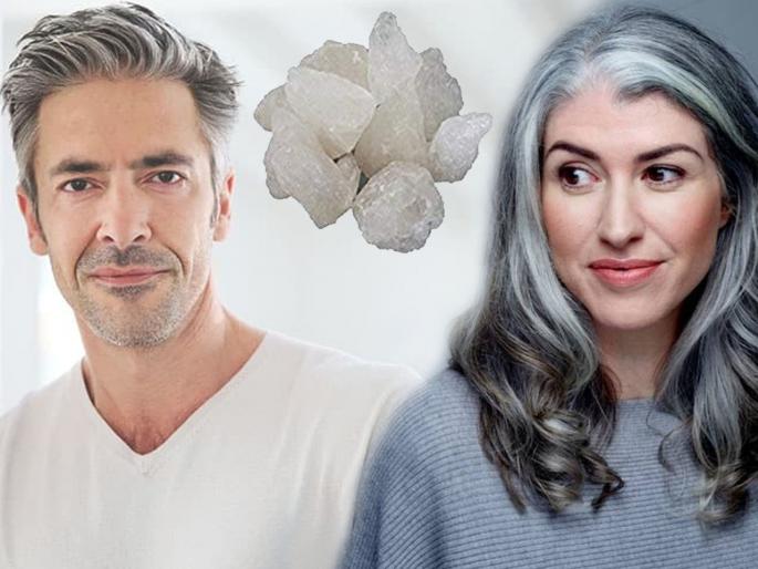 How get black hairs by using crystals myb | फक्त २ रूपयांच्या तुरटीने मिळवा काळेभोर केस, पांढऱ्या केसांची कटकट होईल दूर...