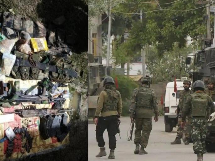 Handwada seized Chinese-made rifles from encounter spot pda | हंदवाडा येथे चकमक झालेल्या ठिकाणाहून चिनी बनावटीच्या रायफली हस्तगत Handwada seized Chinese-made rifles from encounter spot pda | हंदवाडा येथे चकमक झालेल्या ठिकाणाहून चिनी बनावटीच्या रायफली हस्तगत