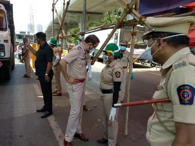 Coronavirus :  Mumbai police commissioner Parambir Singh took to the streets, boosted police morale pda | Coronavirus : मुंबई पोलीस आयुक्त उतरले रस्त्यावर, वाढवले पोलिसांचे मनोबल  Coronavirus :  Mumbai police commissioner Parambir Singh took to the streets, boosted police morale pda | Coronavirus : मुंबई पोलीस आयुक्त उतरले रस्त्यावर, वाढवले पोलिसांचे मनोबल