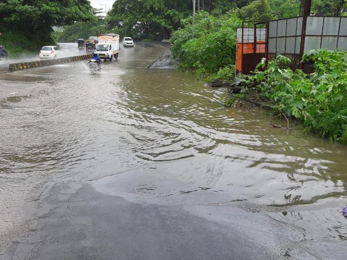 Trees fall with waterlogging in Thane city | ठाणे शहरात पाणी तुंबण्यासह झाडांची पडझड Trees fall with waterlogging in Thane city | ठाणे शहरात पाणी तुंबण्यासह झाडांची पडझड