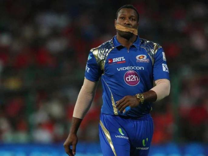 So that's when Kieron pollard put the tape on his Mouth on the field In IPL Match Between MI & RCB | म्हणून तेव्हा पोलार्डने भर मैदानात तोंडावर लावली होती टेप, हे होते कारण