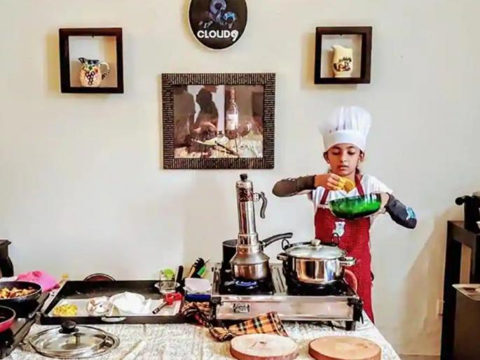 10 year old Sanvi M Prajit Kerala girl cooks 33 dishes in an hour, lands world record | शाब्बास पोरी! अवघ्या 10 वर्षांच्या चिमुकलीची कमाल; तासाभरात 33 पदार्थ तयार करून केला वर्ल्ड रेकॉर्ड