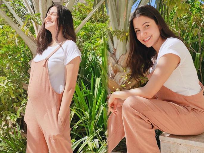 Anushka Sharma shows off her pregnancy glow in these latest sunkissed Photos | अनुष्का शर्माने बेबी बंप फ्लॉन्ट करत नवीन फोटो केले शेअर, चेहऱ्यावरही दिसतोय प्रेग्नेंसी ग्लो