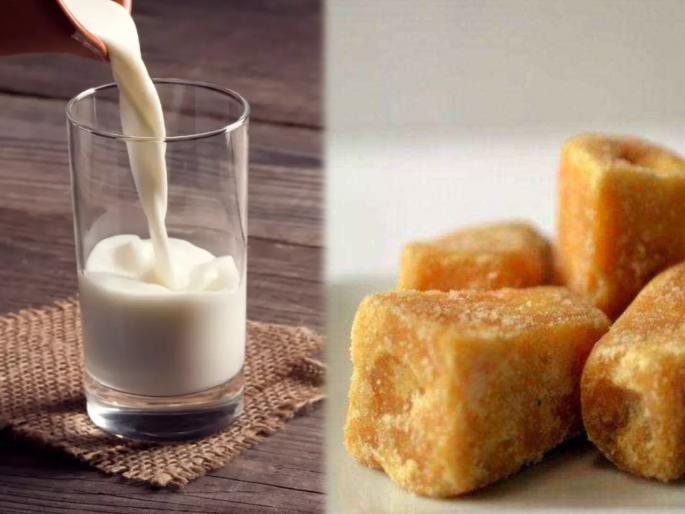 What are the benefits of consuming jaggery and milk together | रोज झोपण्याआधी गरम दुधासह गुळाचे सेवन कराल; तर 'या' ५ समस्यांसाठी दवाखान्यात जाणं विसराल What are the benefits of consuming jaggery and milk together | रोज झोपण्याआधी गरम दुधासह गुळाचे सेवन कराल; तर 'या' ५ समस्यांसाठी दवाखान्यात जाणं विसराल