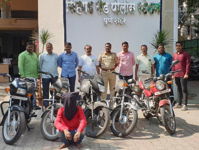 Dhoom-style fleeing vehicle thief was handcuffed by the police | पळून जाणाऱ्या वाहनचोरास पोलिसांनी 'धूम' स्टाईलने पकडले Dhoom-style fleeing vehicle thief was handcuffed by the police | पळून जाणाऱ्या वाहनचोरास पोलिसांनी 'धूम' स्टाईलने पकडले