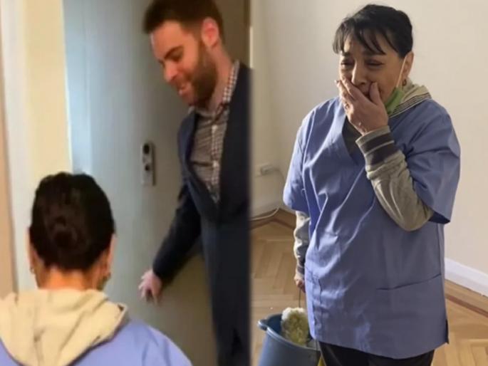 Cleaning lady gets gift from residents of apartment news from new york | वाह रे नशीब! २० वर्षांपासून बिल्डींगमध्ये साफसफाई करायची; अन् एकेदिवशी घरच गिफ्ट मिळालं Cleaning lady gets gift from residents of apartment news from new york | वाह रे नशीब! २० वर्षांपासून बिल्डींगमध्ये साफसफाई करायची; अन् एकेदिवशी घरच गिफ्ट मिळालं