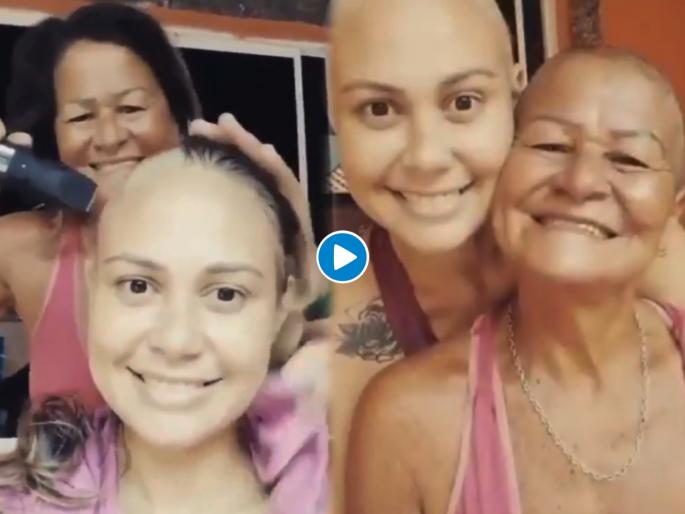 When mother blamed herself for her cancer patient daughter video goes viral | सलाम! लेक देतेय कॅन्सरशी लढा; आईनं जे केलं ते पाहून तुमच्याही डोळ्यात येईल पाणी.....